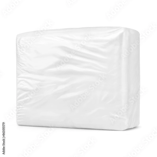 Obraz An image of a White Diaper Package isolated on a white background