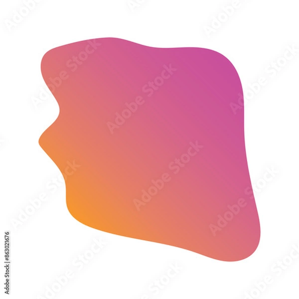 Fototapeta Liquid Fluid Gradient random organic shapes