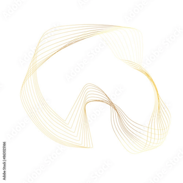 Fototapeta Abstract Gold liquid geometric element, shapes