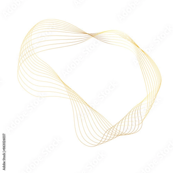 Fototapeta Abstract Gold liquid geometric element, shapes
