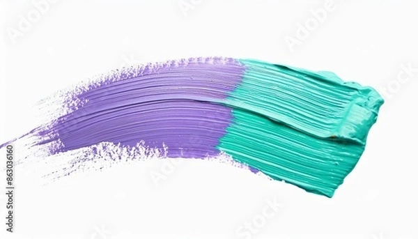 Obraz Purple and green paint mixing together, creating a gradient