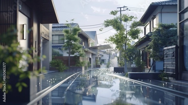 Obraz 日本の住宅街