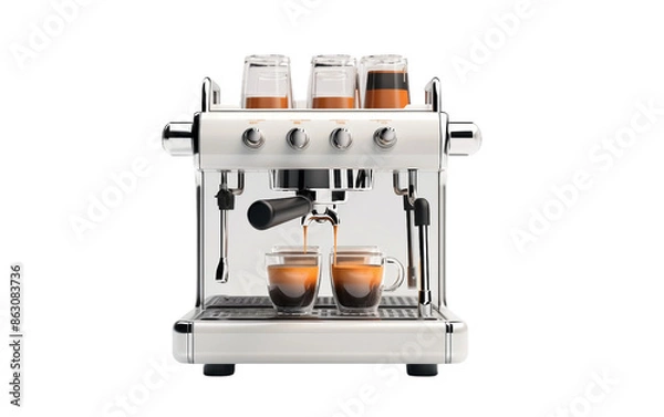 Obraz coffee machine isolated on white background