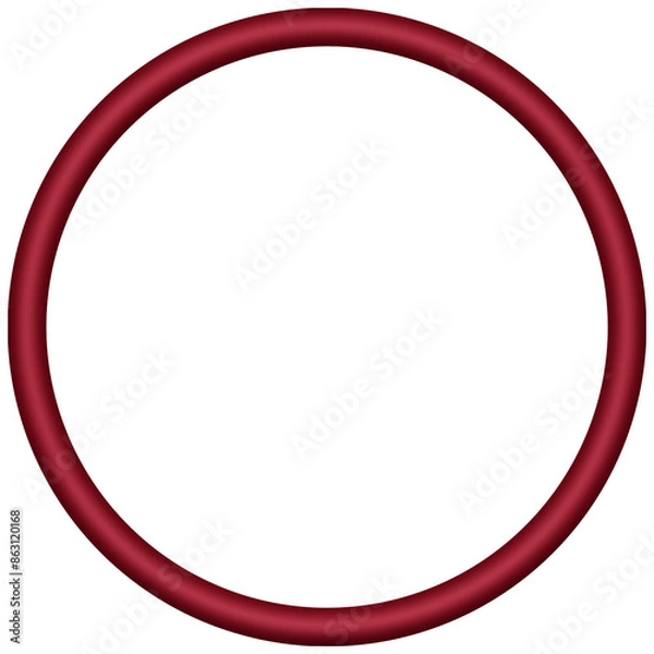 Obraz Transparent Frame PNG - Red Circle