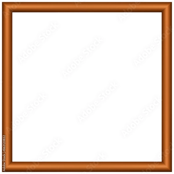 Obraz Transparent Frame PNG - Orange Square