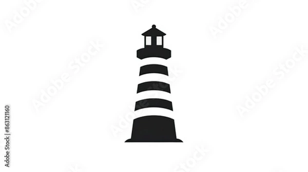 Obraz lighthouse icon vector illustration