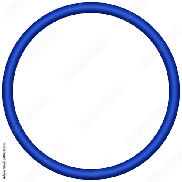Obraz Transparent Frame PNG - Blue Circle