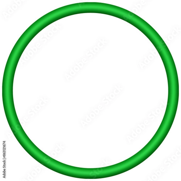 Obraz Transparent Frame PNG - Green Circle