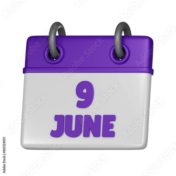 Obraz 9 June 3d icon
