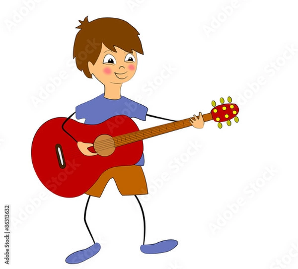 Obraz junge mit gitarre