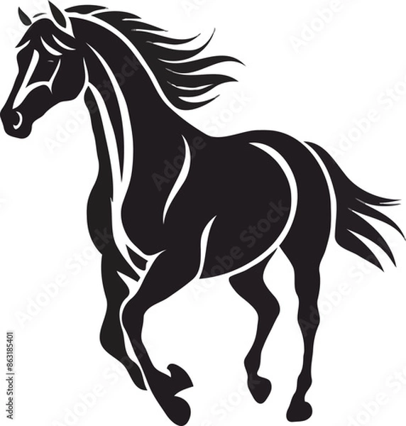 Fototapeta Elegant and Powerful Horse Vector for Various Design Projects