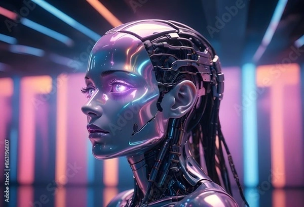 Obraz Artificial intelligence woman 