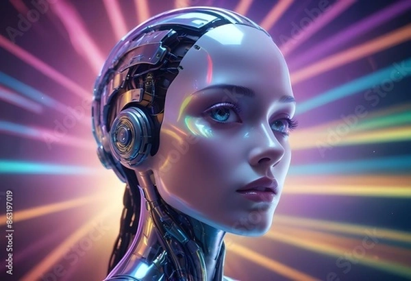 Obraz Artificial intelligence woman 