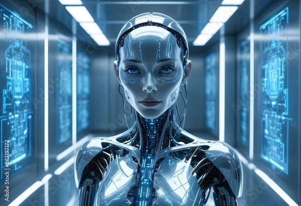 Obraz Artificial intelligence woman 