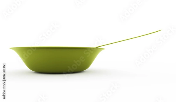 Obraz Green plate rendered