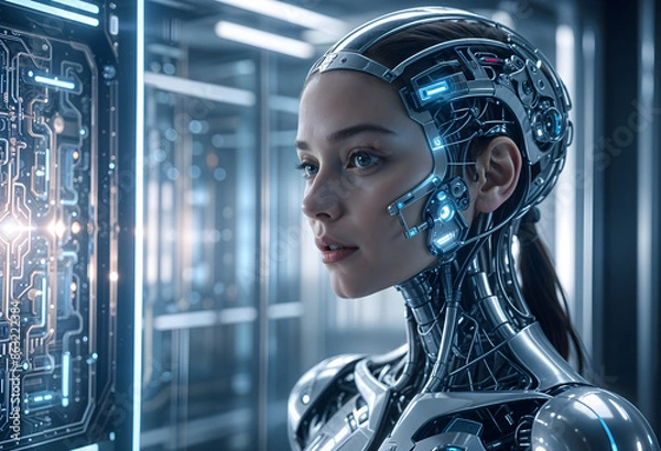 Obraz Artificial Intelligence Cyborg