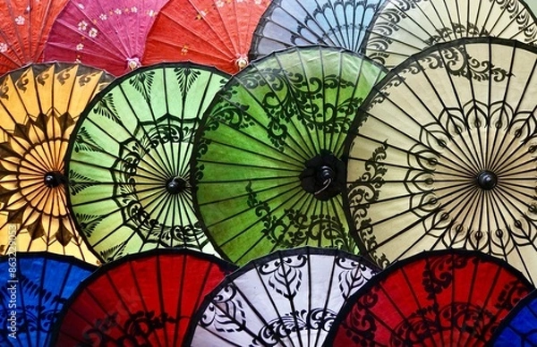 Fototapeta colourful umbrellas