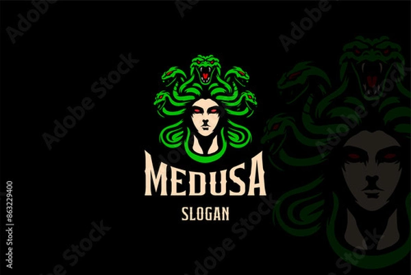 Fototapeta Medusa Mascot logo design vector