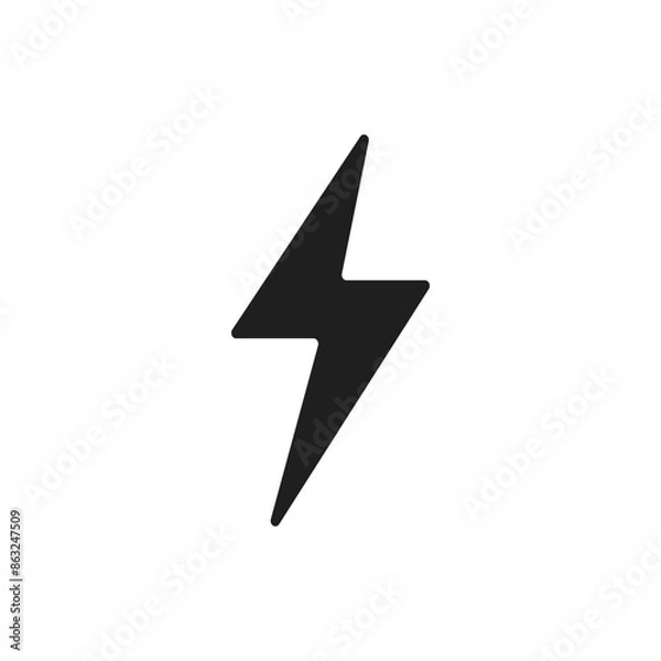 Obraz Simple electric icon on white background.