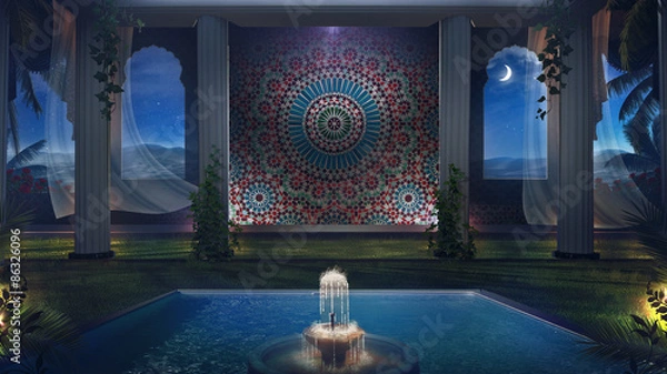 Obraz architektura na wschód