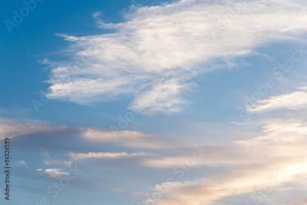 Obraz blue sky with cloud closeup