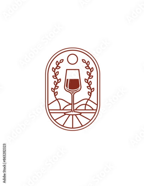 Fototapeta Winery Emblem