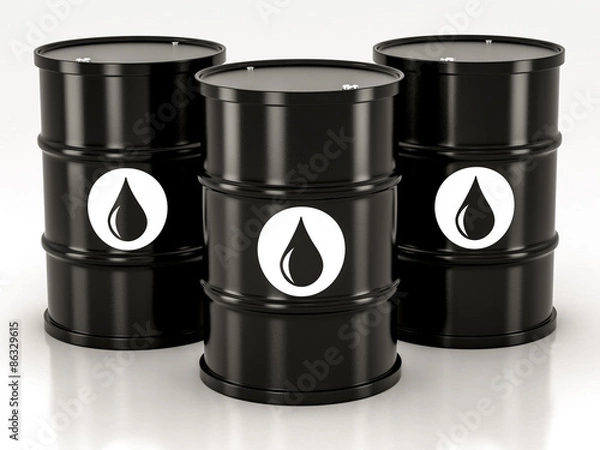 Obraz black metal barrels