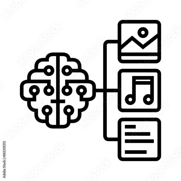 Obraz Content Generation Line Icon