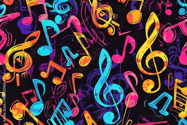Obraz seamless music background