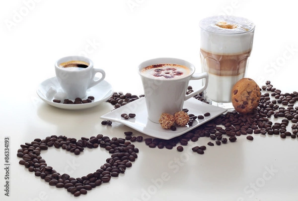 Fototapeta Kaffee, Espresso, Latte Macchiato