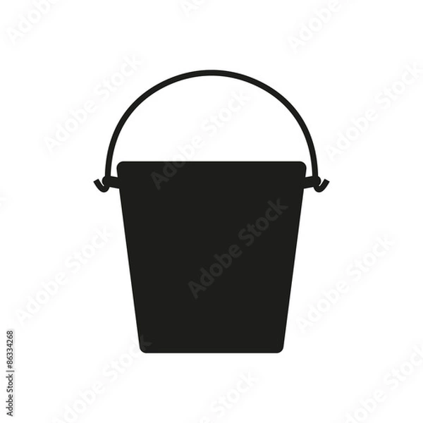 Fototapeta The bucket icon. Pail and bucketful symbol. Flat