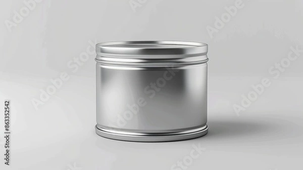 Obraz Vector illustration of a tin can mockup