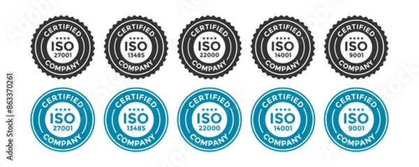 Fototapeta Certified company vector logo template. This design suitable for stamp, label of certivicate.