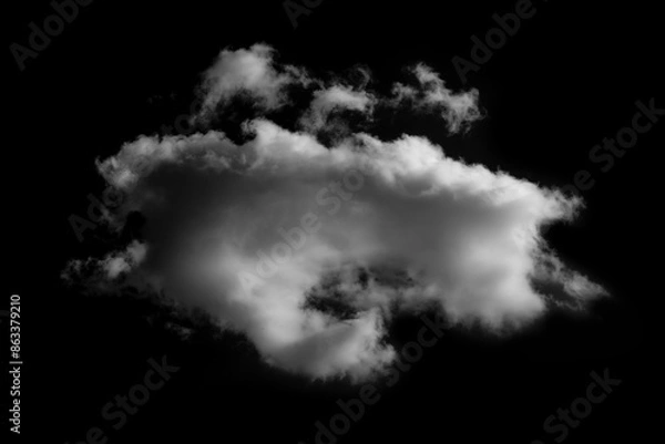 Fototapeta Dramatic cloud overlay, Extreme resolution, black background	
