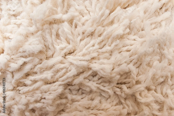 Fototapeta Wool fabric texture taken closeup as background. color image in horizontal orientation