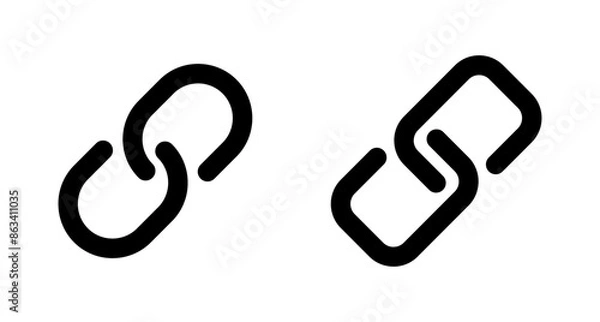 Obraz External link symbol icon vector. Link icon isolated on white background. Link vector icon. Hyperlink chain symbol