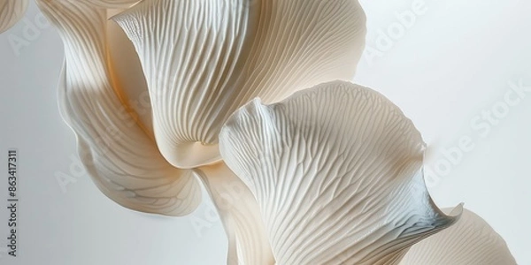 Fototapeta An artistic macro photograph highlighting the intricate patterns and textures of a white orchid's petals