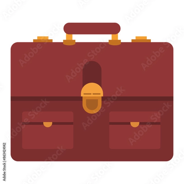 Obraz Elegant briefcase flat design vector illustration