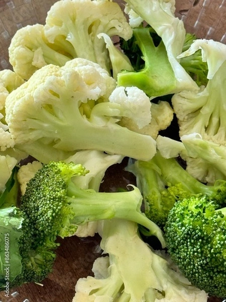 Obraz COUVE FLOR, BROCOLIS E SALADAS