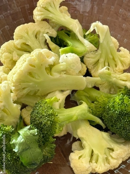Obraz COUVE FLOR, BROCOLIS E SALADAS