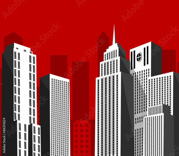 Obraz Megapolicja retro