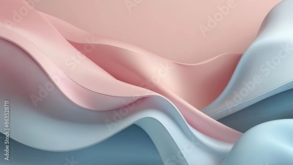 Fototapeta Elegant Soft Gradient Background with Pastel Blue and Pink