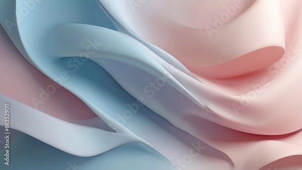Fototapeta Elegant Soft Gradient Background with Pastel Blue and Pink