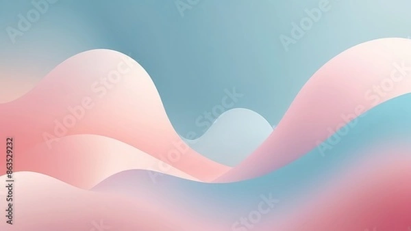 Fototapeta Elegant Soft Gradient Background with Pastel Blue and Pink