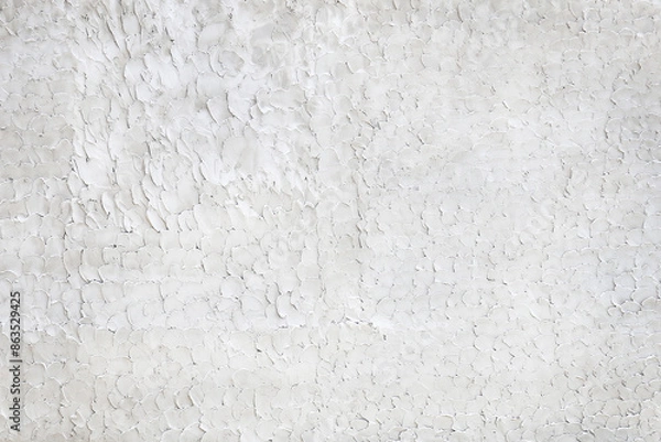 Fototapeta Cement white wall plaster rough style, Decorative plaster effect on wall texture abstract background
