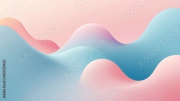 Fototapeta Elegant Soft Gradient Background with Pastel Blue and Pink