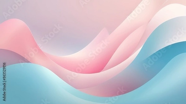 Fototapeta Elegant Soft Gradient Background with Pastel Blue and Pink
