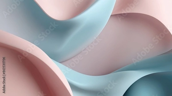Fototapeta Elegant Soft Gradient Background with Pastel Blue and Pink