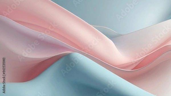 Fototapeta Elegant Soft Gradient Background with Pastel Blue and Pink