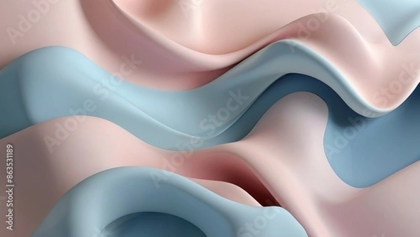 Fototapeta Elegant Soft Gradient Background with Pastel Blue and Pink